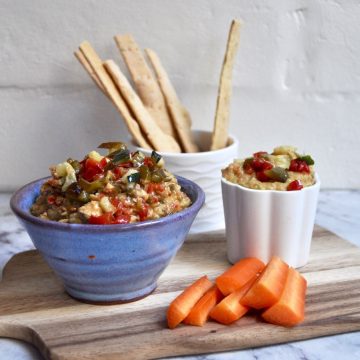 roast vegetable and almond hummus
