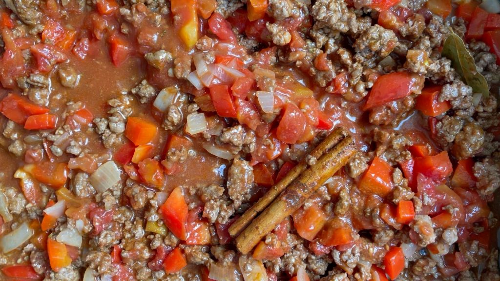 Slow cooked chili after 7.5 hours.