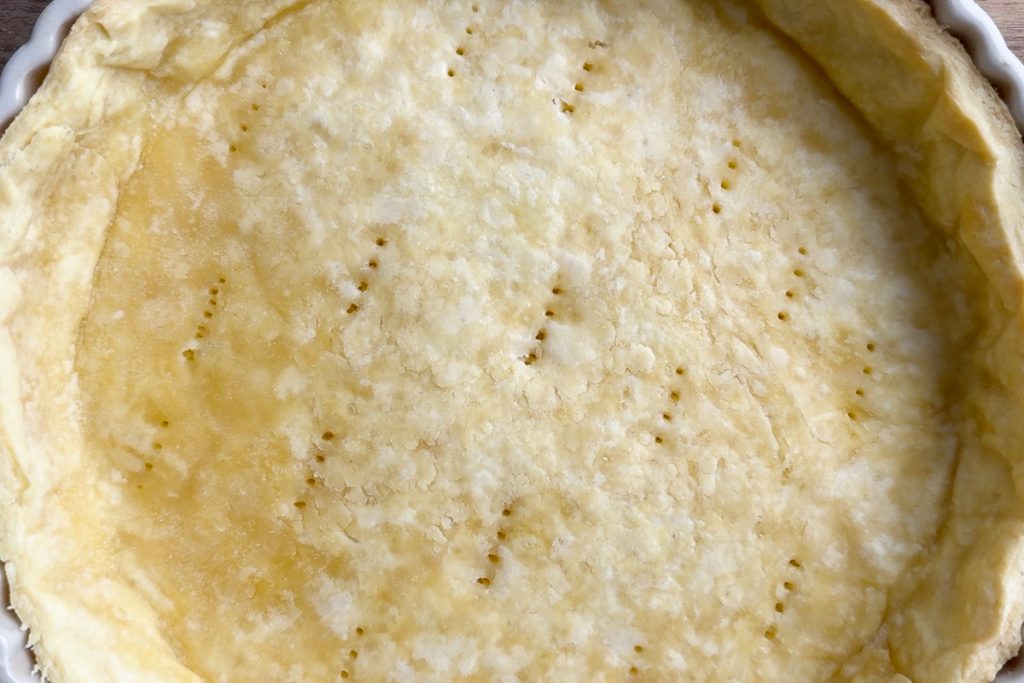 The blind baked pastry.