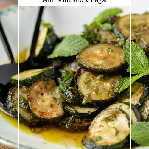 A close up of Italian fried Zucchini with a text overlay to create a pin for Pinterest.